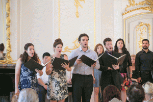 CSU students perform at the White Hall on the island of Mainau. Photo courtesy of Todd Sharp.