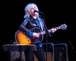 Lucinda Williams on stage at the Valley Performing Arts Center