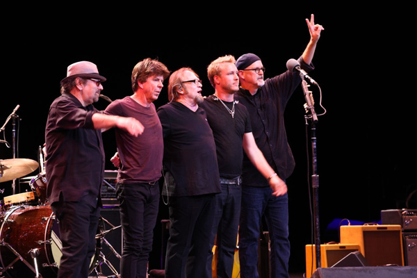 The five members of The Rides on stage at the Valley Performing Arts Center