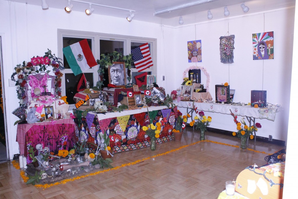 An alter at CSUN's Chicano House during a Dias de Los Muertos celebration.