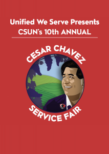 Cesar Chavez Service Fair 2019 - poster new - CSUN Today article