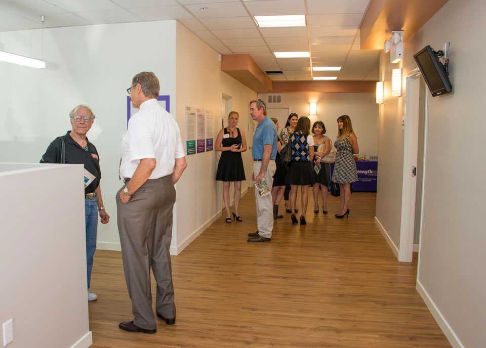 At an open house Aug. 21, supporters and community members visit Strength United's new Family Justice Center, under construction in Van Nuys.