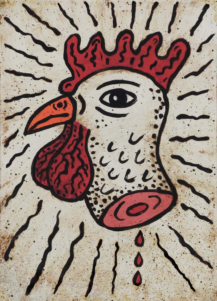Artist Jeffrey Vallance's artwork will be displayed at CSUN Art Galleries until May 16th, to celebrate the 40th anniversary of "Blinky: the Friendly Hen." Photo provided by CSUN Art Galleries.
