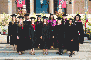 Spring 2015 graduates of the Masters of Social Work online program. Photo courtesy of Rachel Navarro.