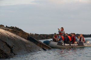 CSUN biology students explore the Galapagos Islands during a two-month study abroad program last spring. Photo provided by Tim Karels