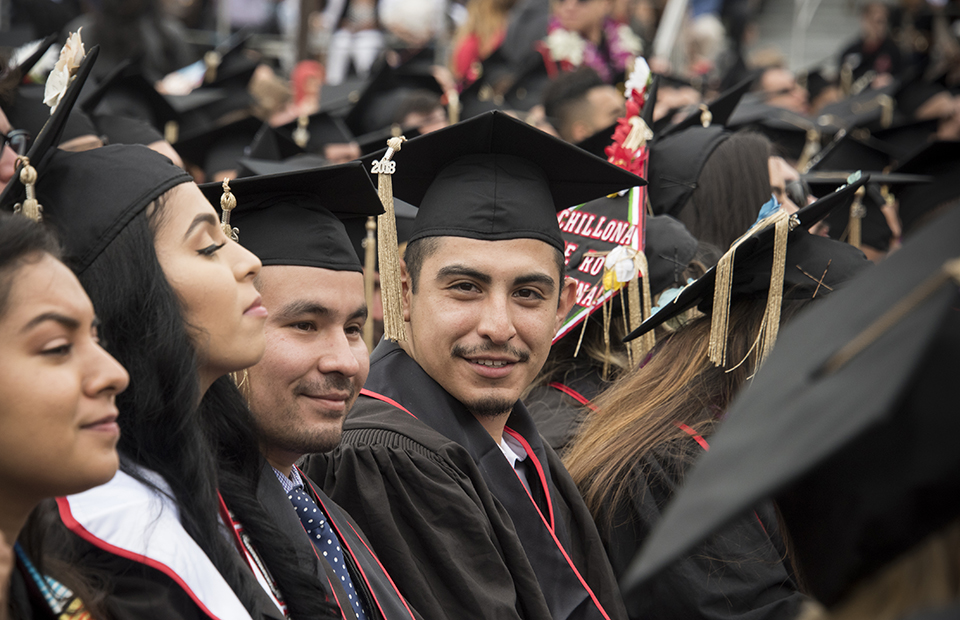 A record 11,627 bachelor’s, master’s and doctoral degree candidates are eligible to graduate from California State University, Northridge this year. Photo by Lee Choo.