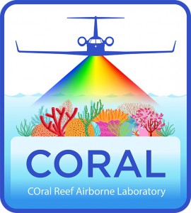 The logo of NASA's international collaboration effort, Coral Reef Airborne Laboratory. Image provided by Bob Carpenter. 