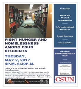 Student Food Scarcity and Homelessness Flyer.