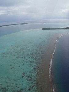 The coral reefs of French Polynesia near Tahiti. Photo courtesy of Robert Carpenter.
