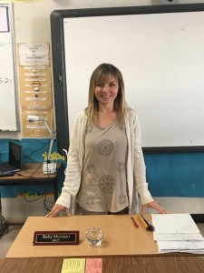 Betty Kradjian-Momjian, recently named a 2016=17 San Francisco Teacher of the Year, poses in her classroom at A.P. Giannini Middle School. Photo provided by Betty Kradjian-Momjian.