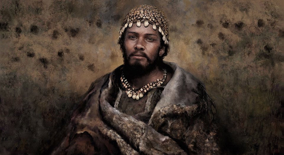 Reconstruction of a hunter-gatherer associated with the Gravettian culture (32,000-24,000 years ago), inspired by the archaeological findings. Image by Tom Bjoerklund 