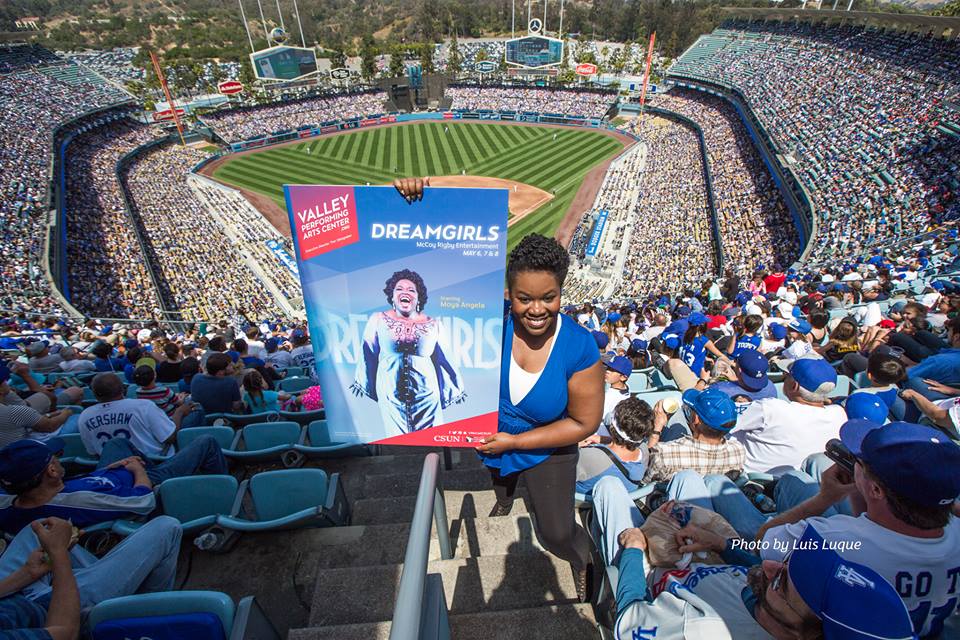 Angela at Top of the Park at Dodger Stadium.