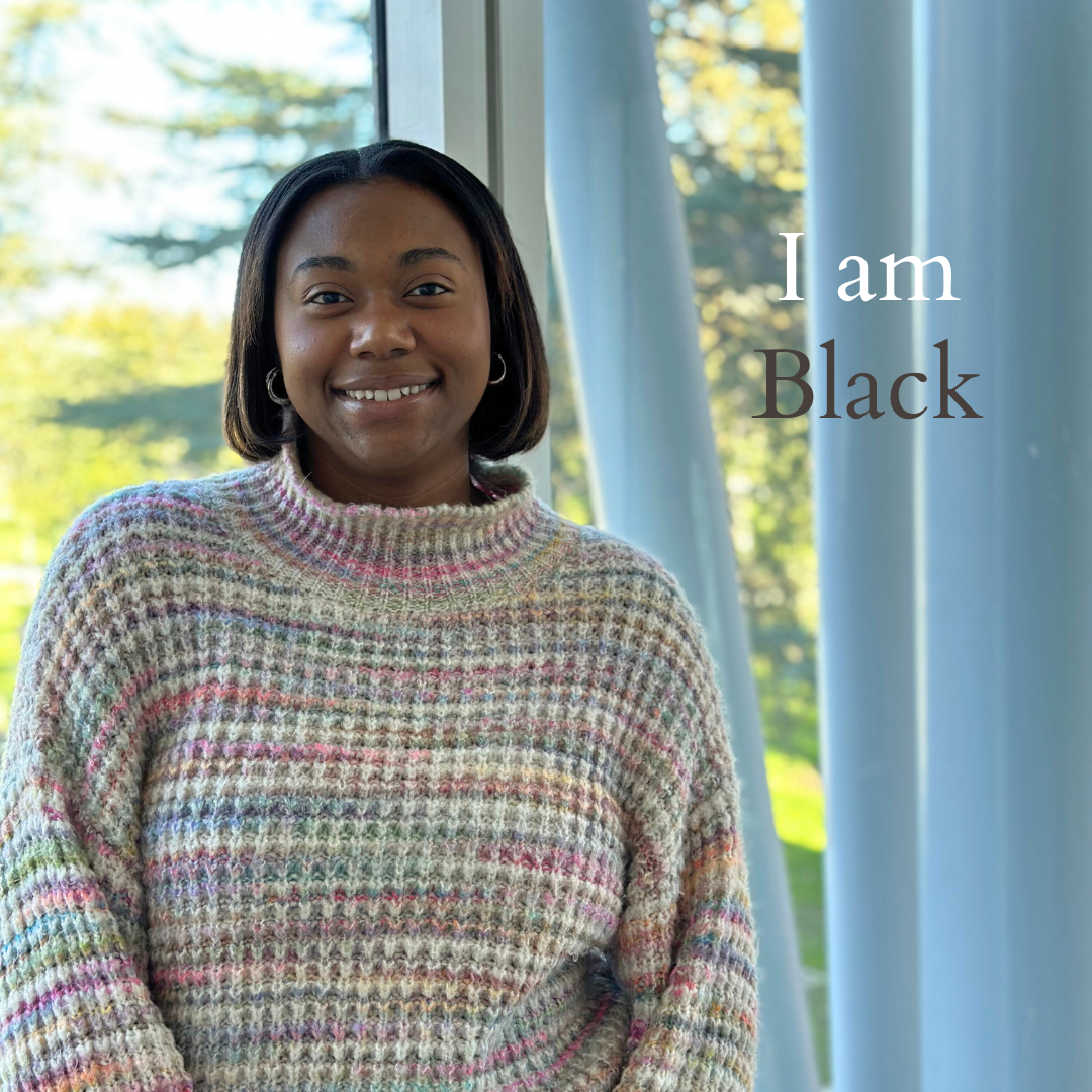 CSUN student Sydney Roddy stands in Manzanita Hall and identifies as Black.