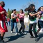 Hispanic students exercise.