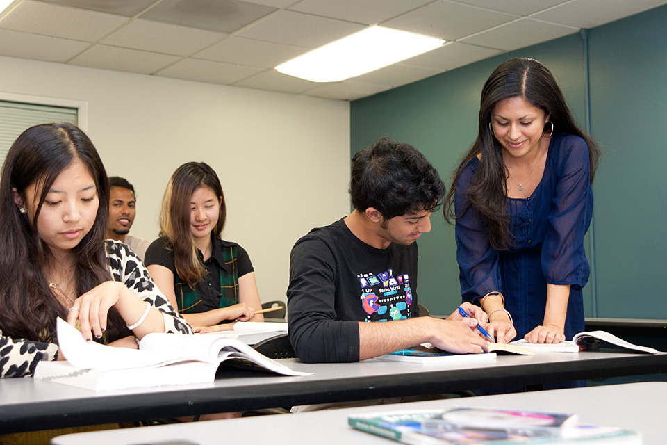 International students in class.