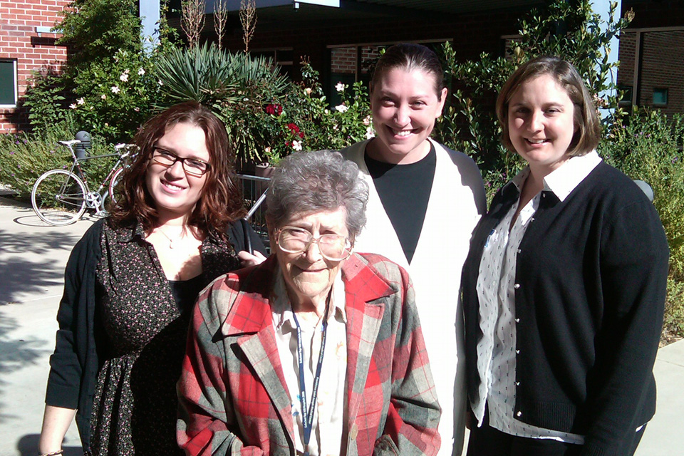 Ruth Rothman with Melanie Badgen, Corinna Arciniega and Amalia Hernandez