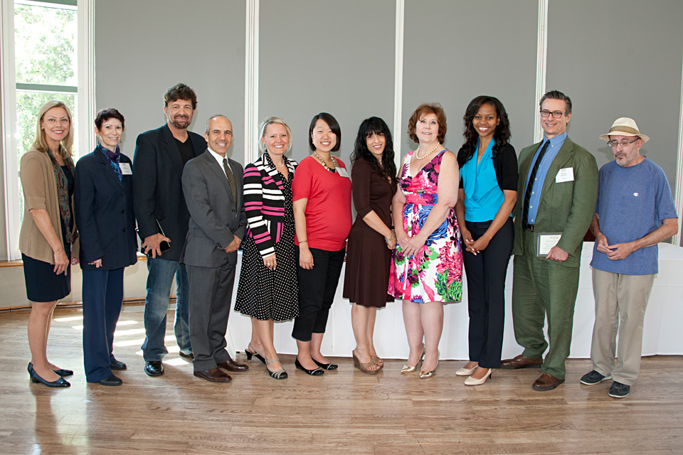 A group of select CSUN faculty members gather for a photo.