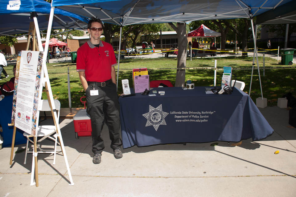 The CSUN Department of Police Services booth.