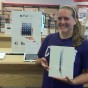 CSUN student Katelyn Fields with her iPad
