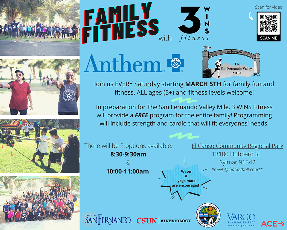 CSUN’s 3 Wins Offering Free Saturday Morning Fitness Classes in Northeast SFV