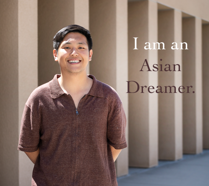 Portrait of CSUN Student Raphael Lee with the text 