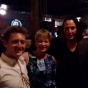 CSUN alumna Amy Stoch between Alex Winter and Keanu Reeves.