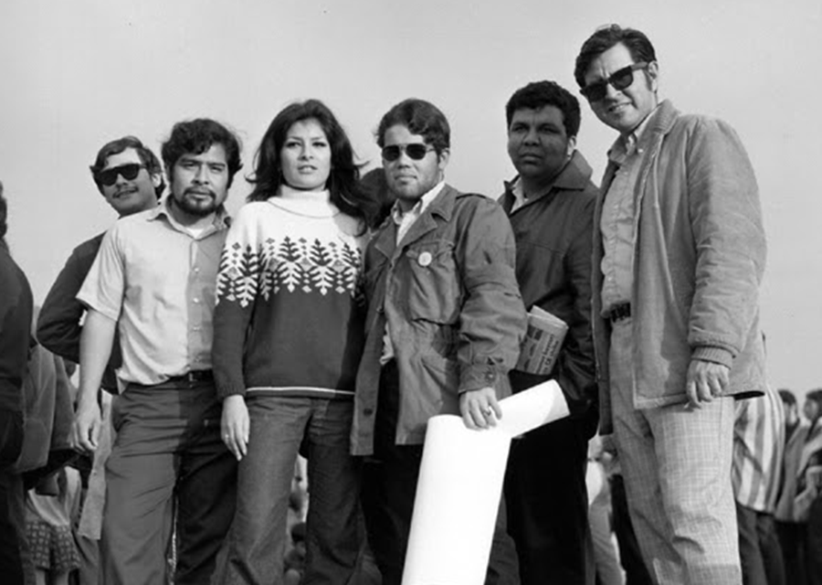 Professor Rodolfo Acuña with members of the Chicana/o Studies faculty in 1970.