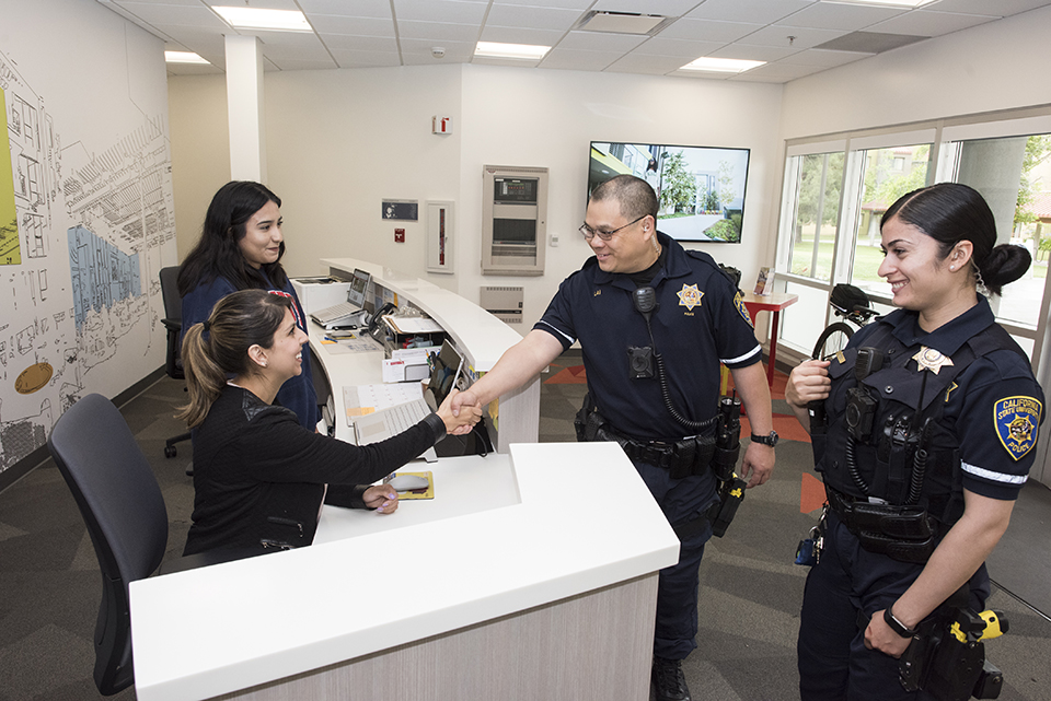 CSUN’s Department of Police Services has been re-accredited by the International Association of Campus Law Enforcement Administrations (IACLEA), the leading authority on campus public safety. Photo by Lee Choo.