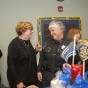 CSUN Police Chief Anne Glavin laughs while talking with Joyce Feucht-Haviar at her retirement reception.