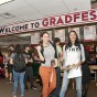 Students in front of Gradfest sign