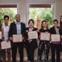 Students with their awards at the International and Exchange Student Graduation Reception