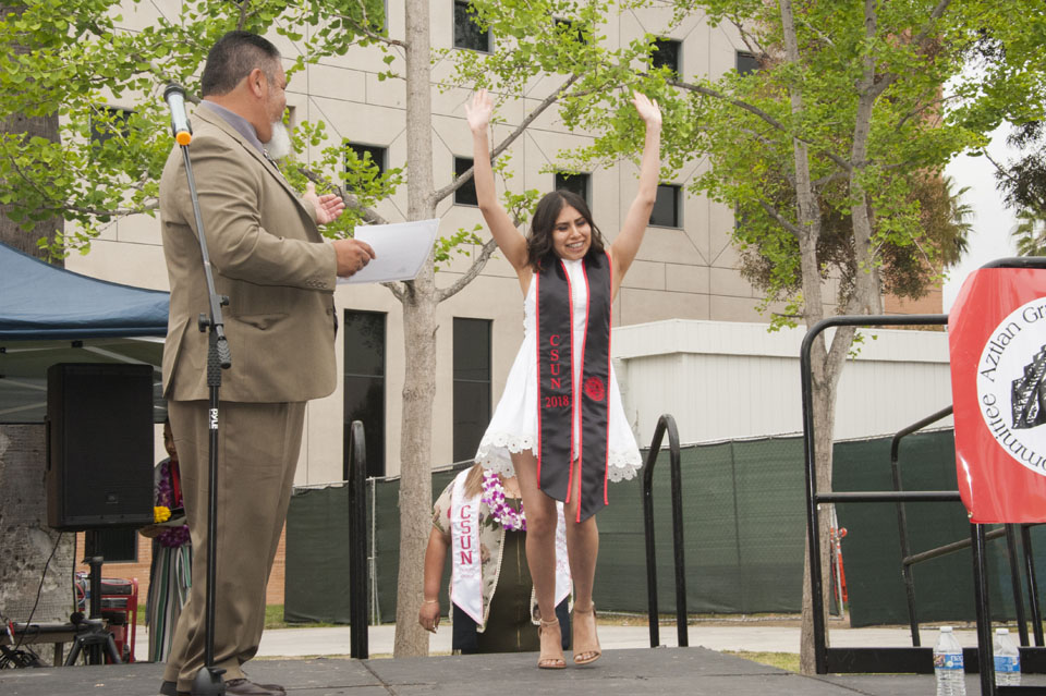 Celebrating student graduates at the Aztlan Graduation and Scholarship Reception on May 12. Photo by Patricia Carrillo.
