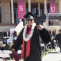 Student walks to seat after graduation