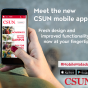 Informational flyer about CSUN app resedisgn.