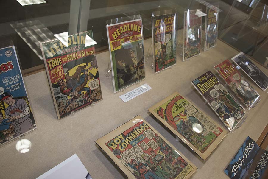 Marvel comics lovers assemble! California State University, Northridge's Delmar T. Oviatt Library staff have flexed their own artistic superpowers this fall by busting out Jack Kirby @ 100: A Centennial Exhibit in the library's Music and Media wing. Photo by Lee Choo.