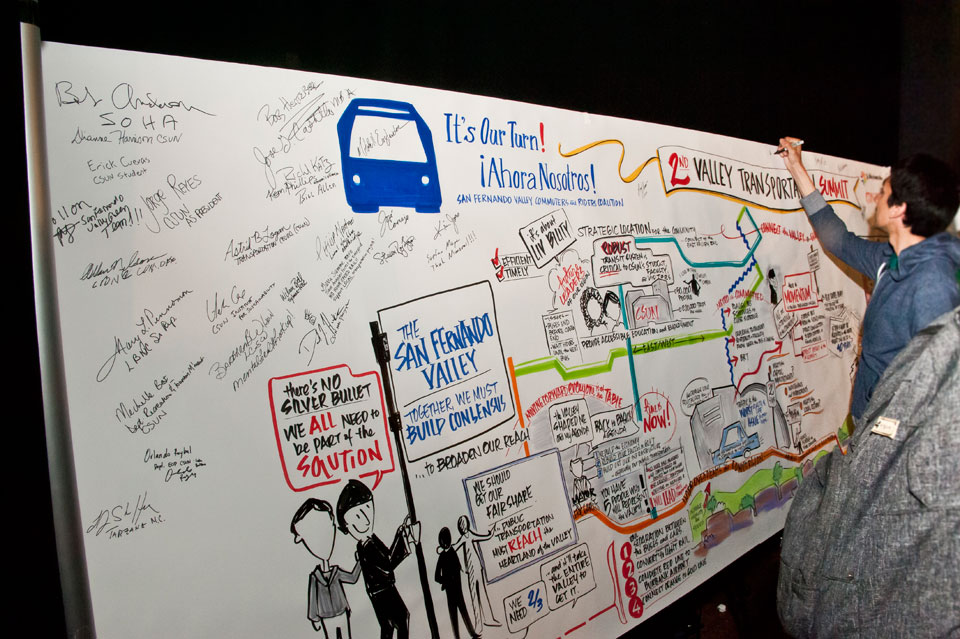 Artist's rendering of the ideas discussed at the Valley Transit Summit.