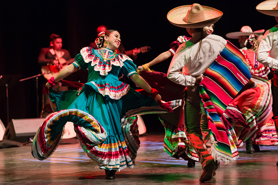 Dancers from Ballet Folklórico de Los Ángeles take the stage for The Soraya's annual holiday celebration of Nochebuena in Dec 2018.