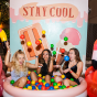 Three students snap a fun photo at the ball pit during Matador Nights on Sept. 13 at the University Student Union.