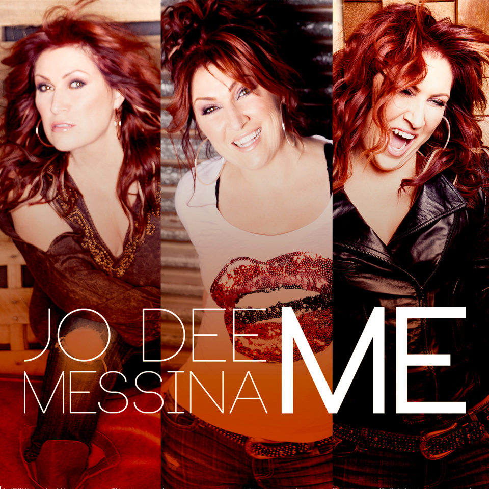 Three pictures of Jo Dee Messina on her new album cover