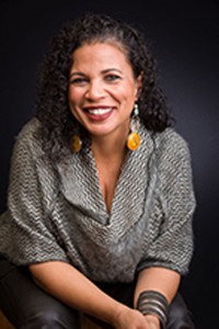 Portrait of Melina Abdullah, co-founder of the Los Angeles chapter of Black Lives Matter and a Cal State L.A. professor of Pan-African Studies