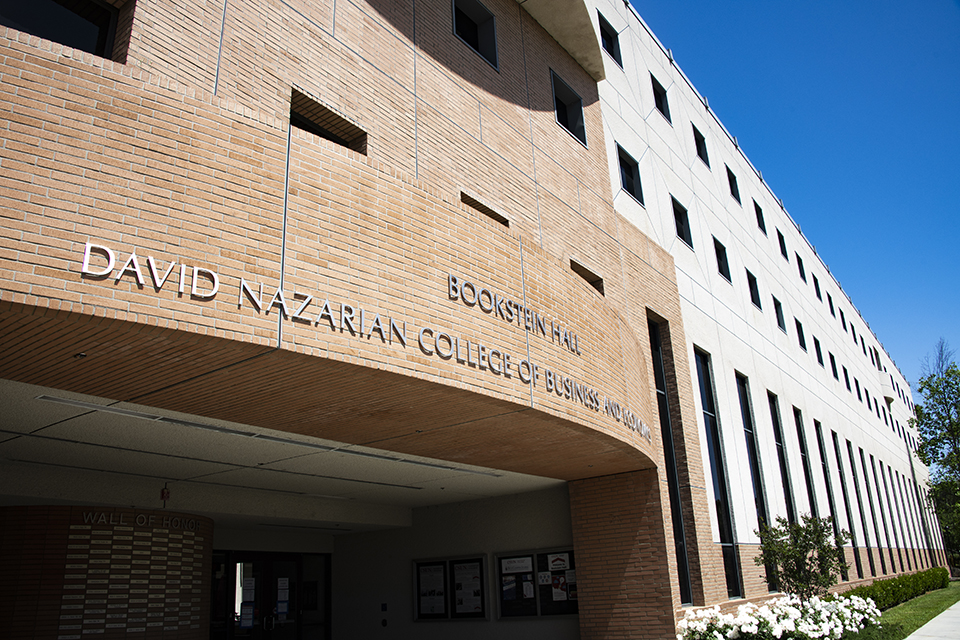 Bookstein Hall, home of the CSUN David Nazarian College of Business and Economics. 