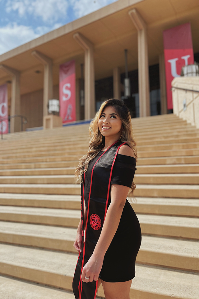 Graduating student Patricia Reyes.