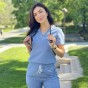 Puyeh Panahi, a CSUN Accelerated Bachelor of Science in Nursing student, in her scrubs.