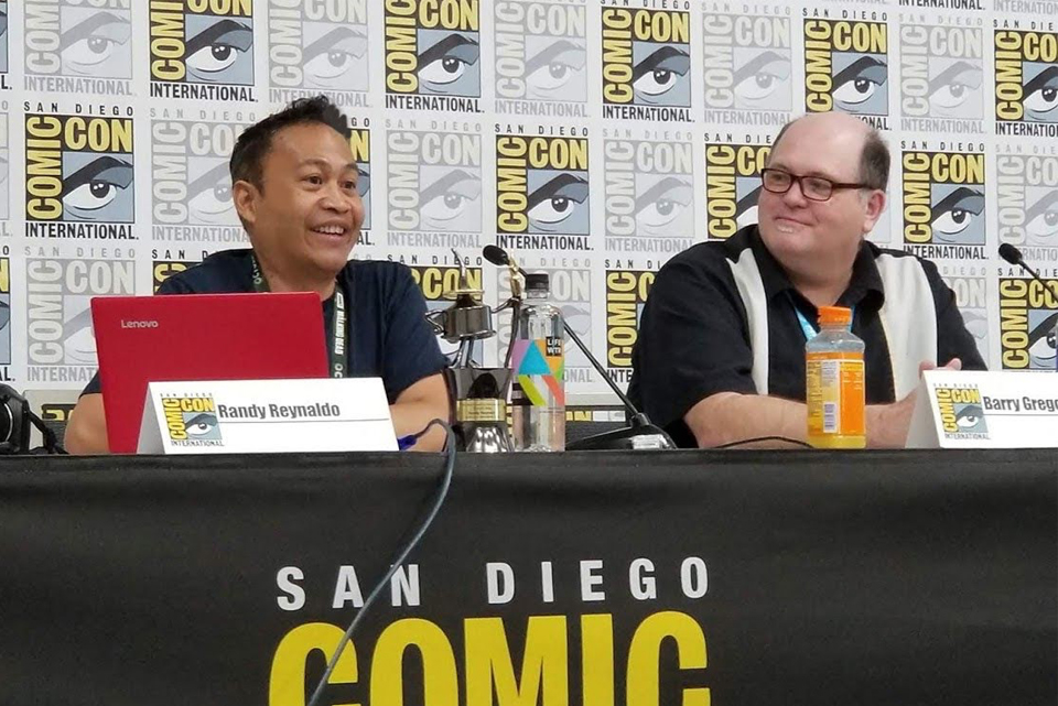 Randy Reynaldo and Barry Gregory at San Diego Comic-Con 2018.