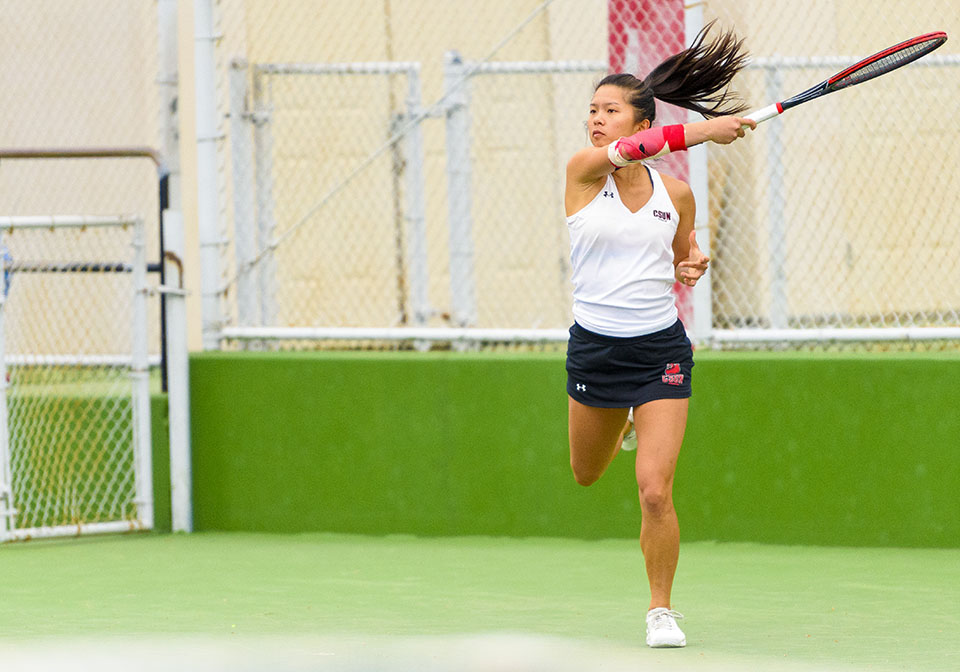 Mickey Hsu played on the CSUN women's tennis team and is graduating with a double major in global supply chain management and marketing.