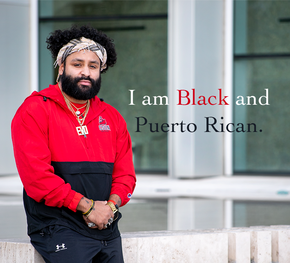 Portrait of student Steve Terrell with the words 