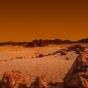 A rocky Mars landscape.