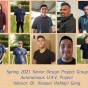 10 individual photos of teammates with text: Spring 2021 Senior Design Project Group Autonomous UAV Project, Advisor: Dr. Xiaojun (Ashley) Geng