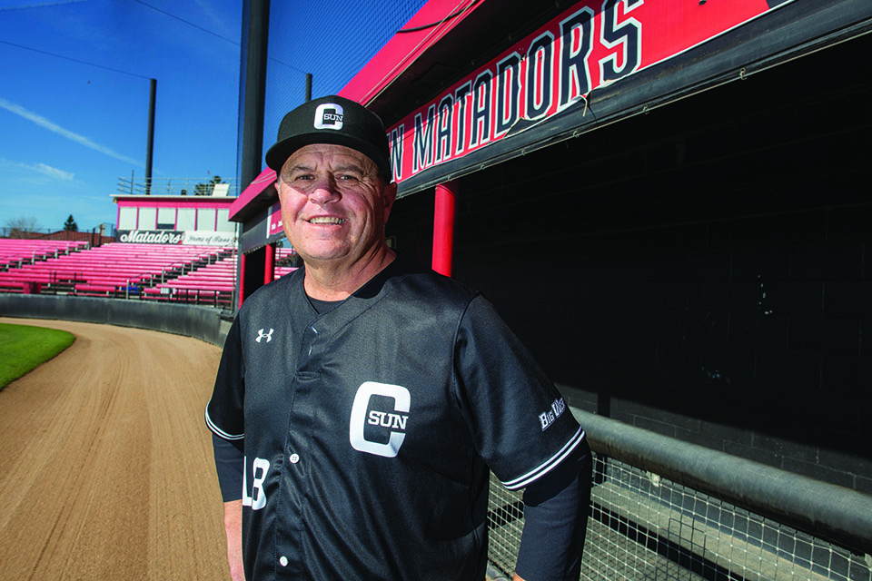 New Matadors Baseball Head Coach Dave Serrano, pictured in early 2020 at Matador Field.
