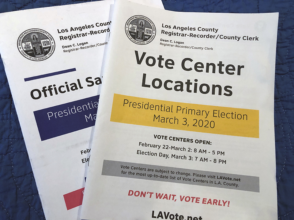 CSUN is hosting one of L.A. County's vote centers. The CSUN site will be open for four days before the election — from Saturday, Feb. 29, to Tuesday, March 3. Photo by Carmen Ramos Chandler